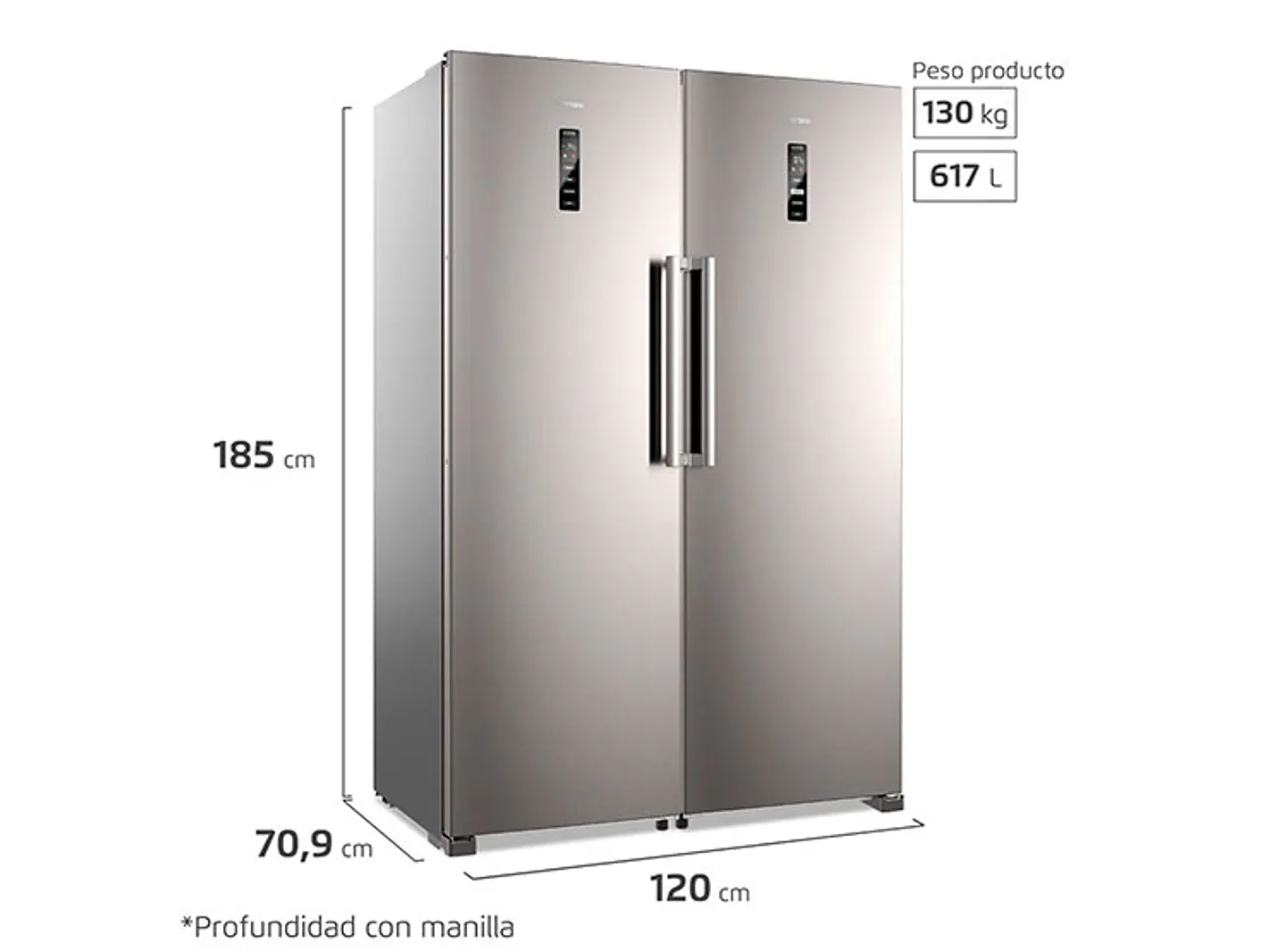 REFRIGERADOR FENSA BOTTOM FREEZER NO FROST 355 L TWIN RTI4S 3