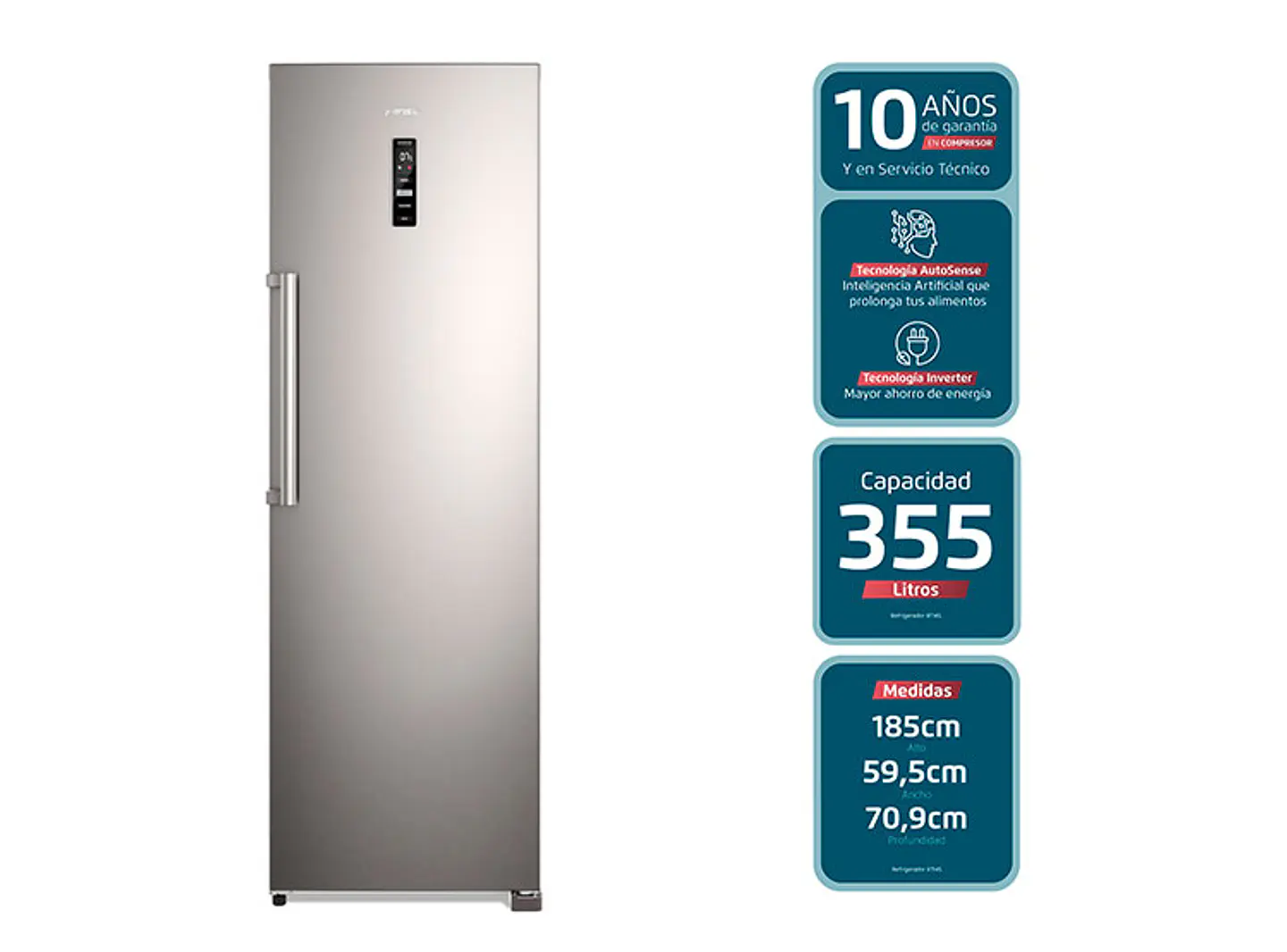 REFRIGERADOR FENSA BOTTOM FREEZER NO FROST 355 L TWIN RTI4S 4