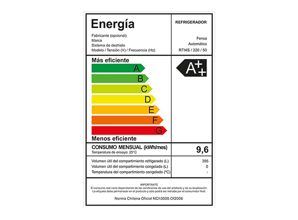 REFRIGERADOR FENSA BOTTOM FREEZER NO FROST 355 L TWIN RTI4S 13