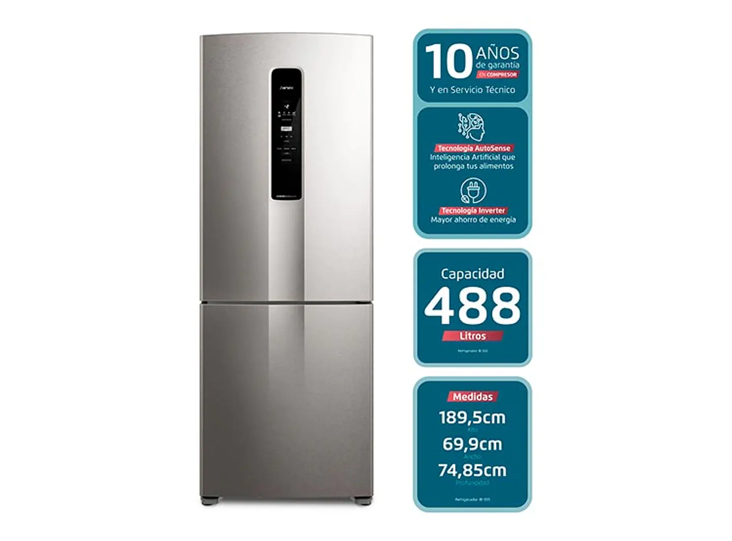 REFRIGERADOR FENSA BOTTOM FREEZER NO FROST 488 L IB55S 7