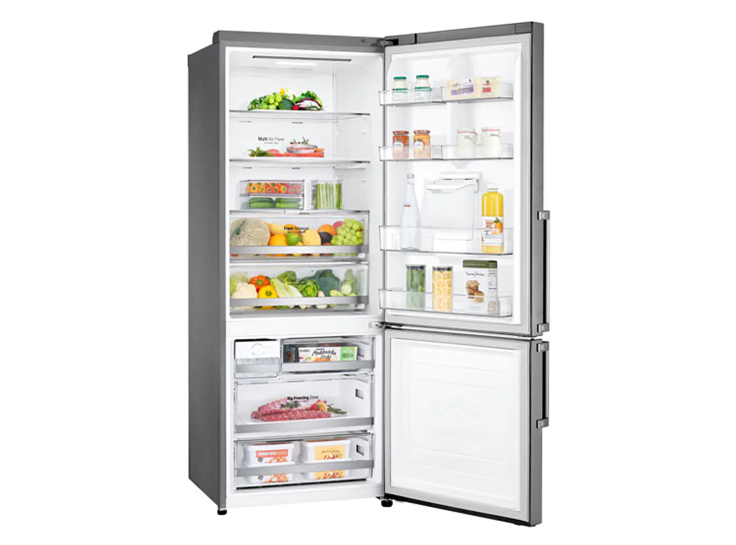 REFRIGERADOR LG BOTTOM FREEZER NO FROST 446 L DOOR COOLING GB45SGP 3