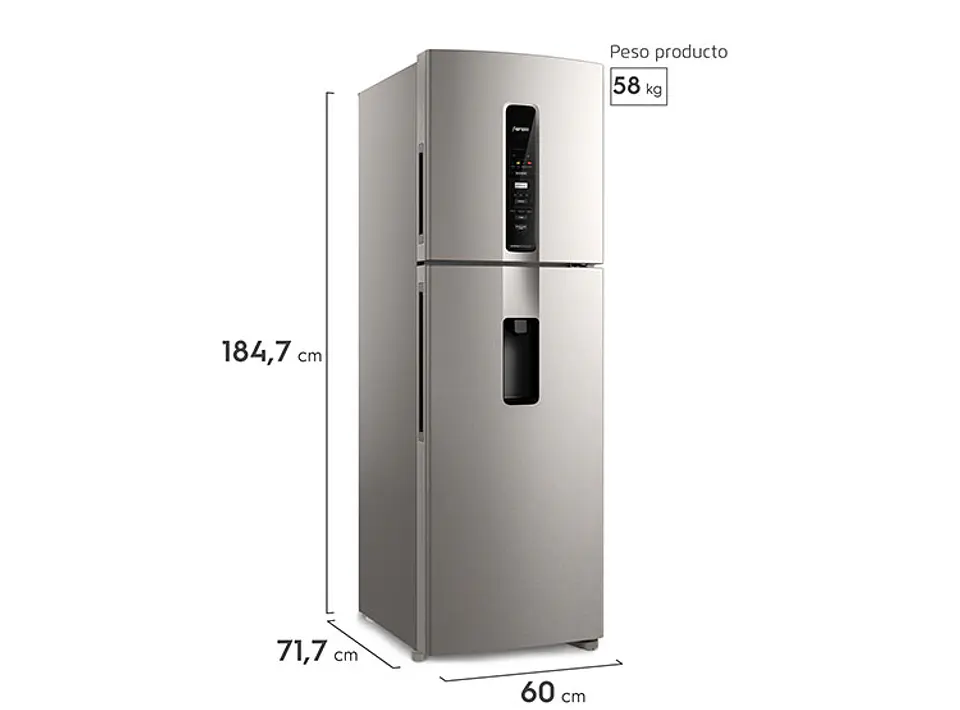 REFRIGERADOR FENSA TOP FREEZER NO FROST 409 L IW45S SILVER 5