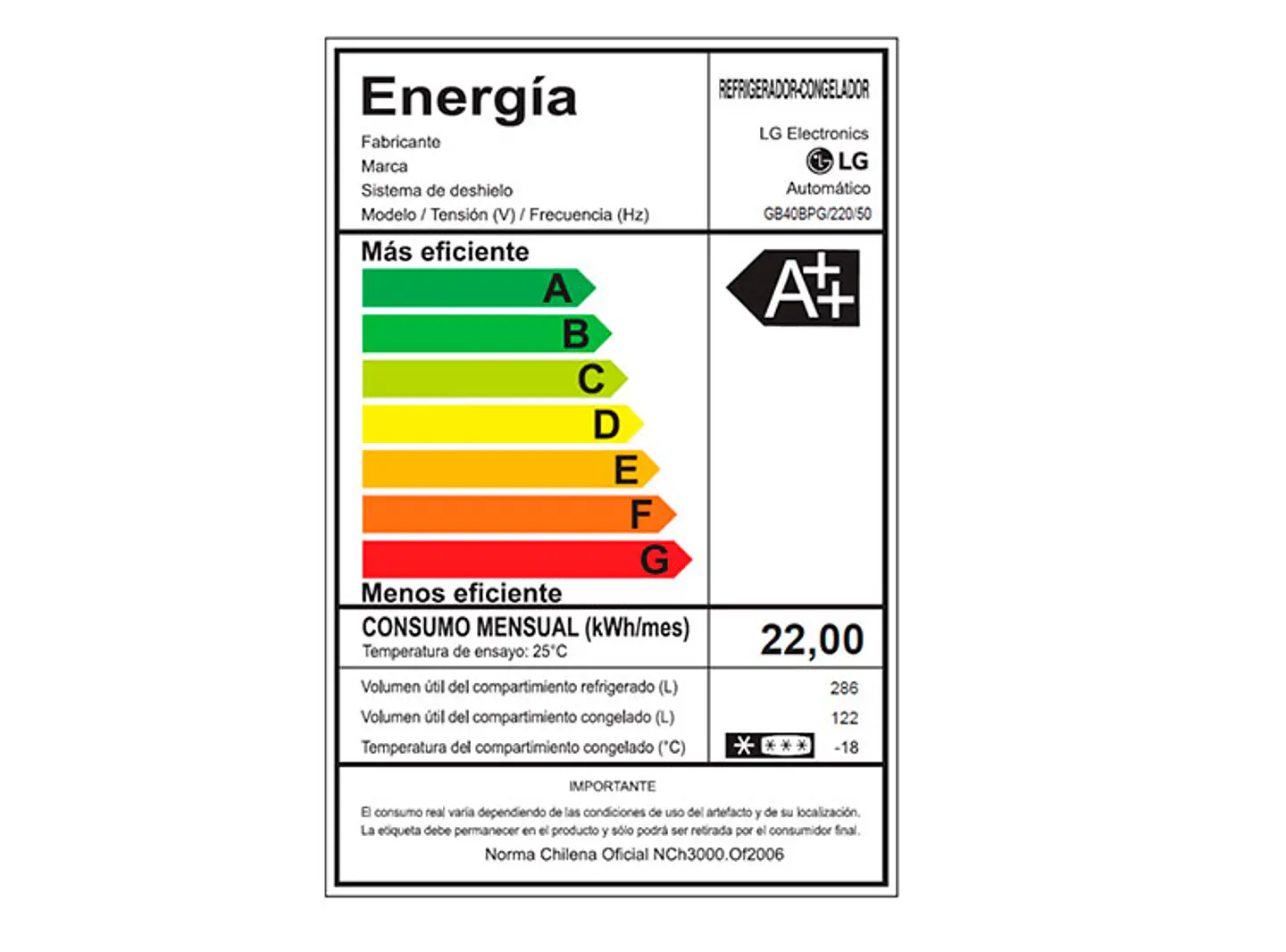 REFRIGERADOR BOTTOM FREEZER LG NO FROST 408 L DOOR COOLING GB40BPG 9