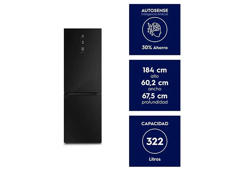 REFRIGERADOR BOTTOM FREEZER ELECTROLUX 322 L NO FROST DB60GE 6