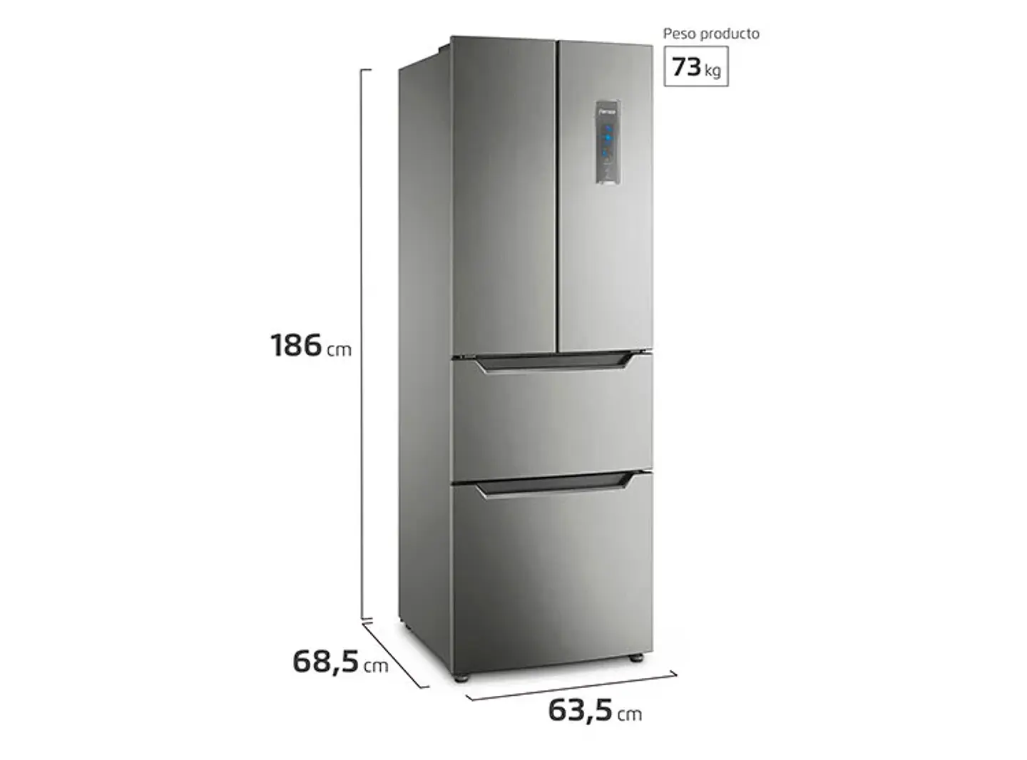 REFRIGERADOR FENSA TOP FREEZER MULTIDOOR DM64S 2
