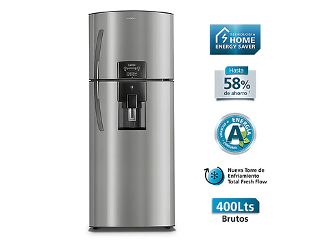 REFRIGERADOR MABE TOP FREEZER NO FROST 390 L RMP410FZUU NF BLACK S
