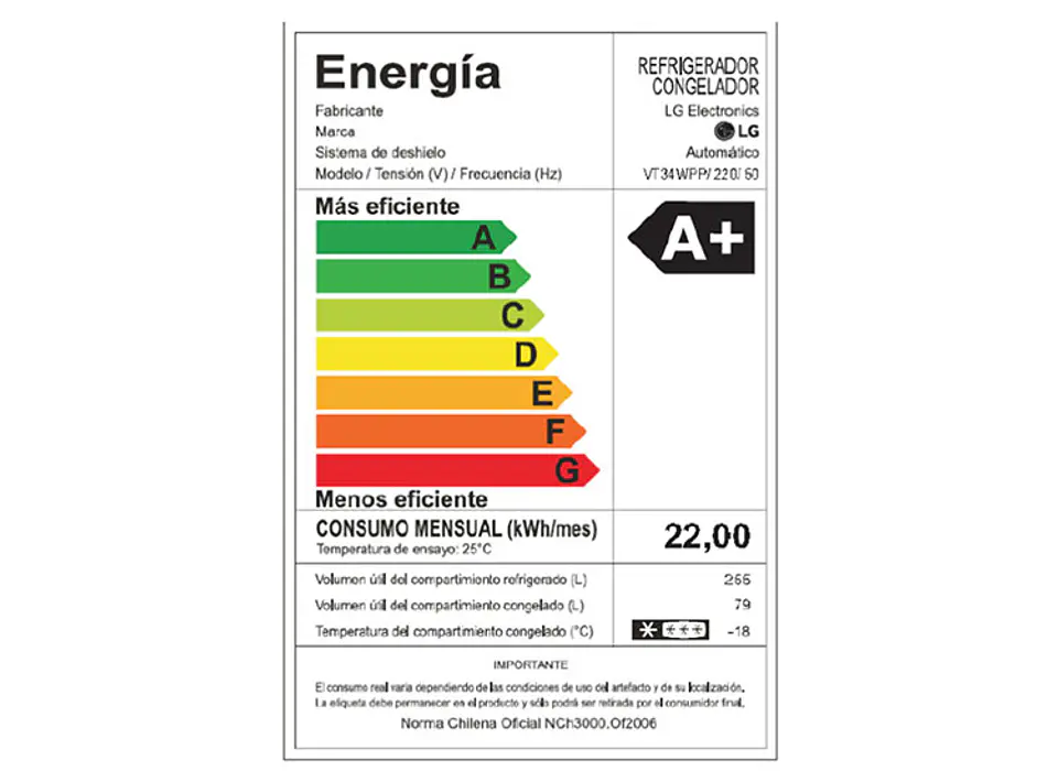 REFRIGERADOR LG TOP FREEZER NO FROST 334 L SMART INVERTER COMPRESSOR VT34WPP MOTOR 9