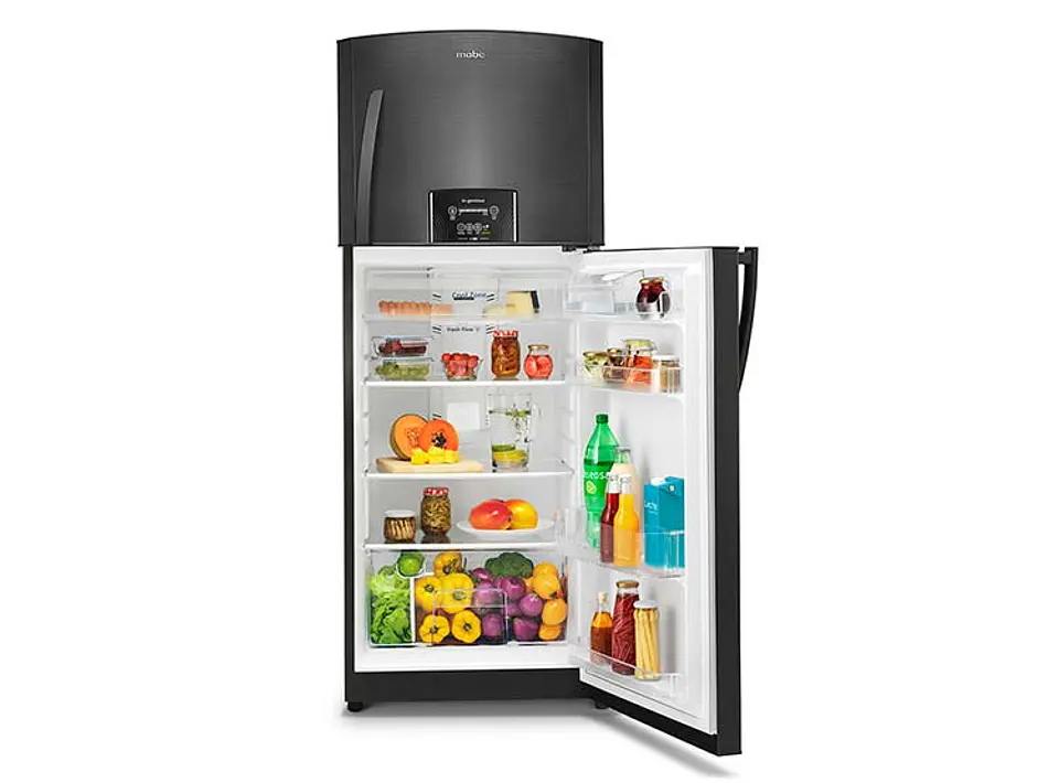REFRIGERADOR MABE TOP FREEZER 400 L NF NEGRO 4