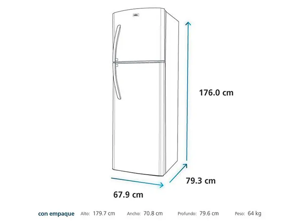 REFRIGERADOR MABE TOP FREEZER 400 L NF NEGRO 13