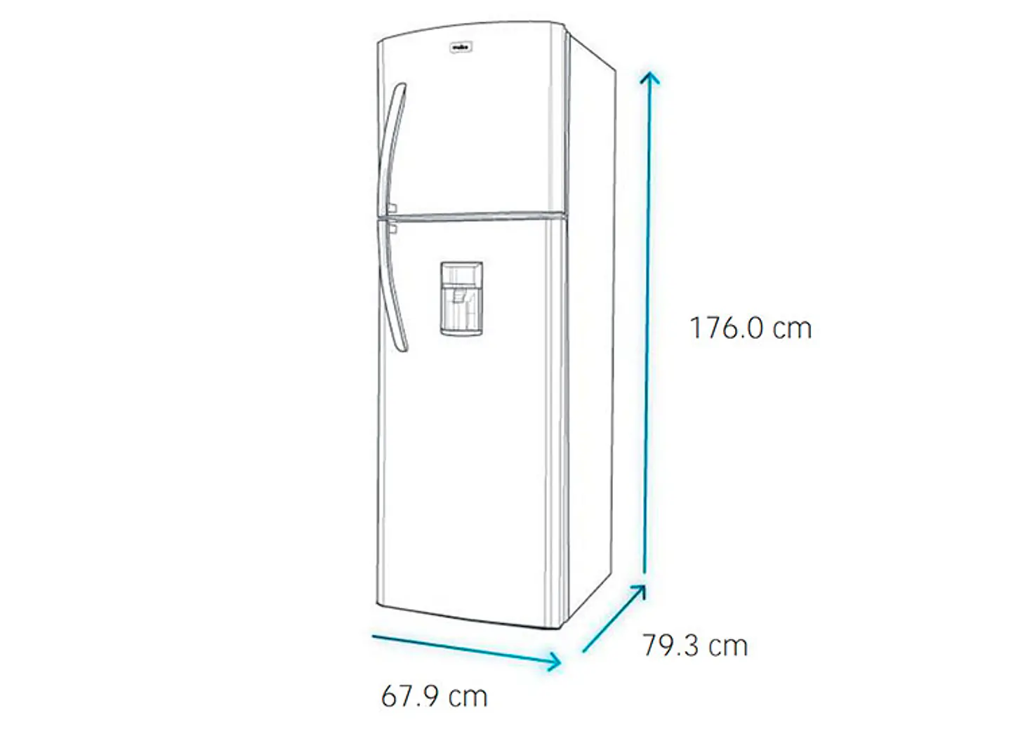 REFRIGERADOR MABE TOP MOUNT FREEZER NO FROST 400 L RMP400FYUT GRAFITO 8