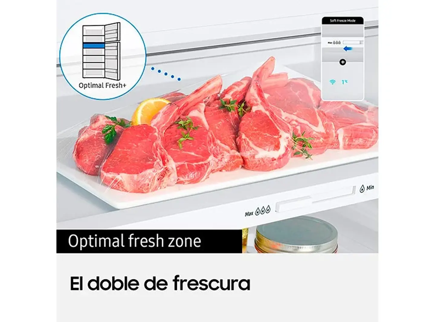 REFRIGERADOR SAMSUNG BOTTOM FREEZER NO FROST 290 L RB30N4020S8/ZS 6