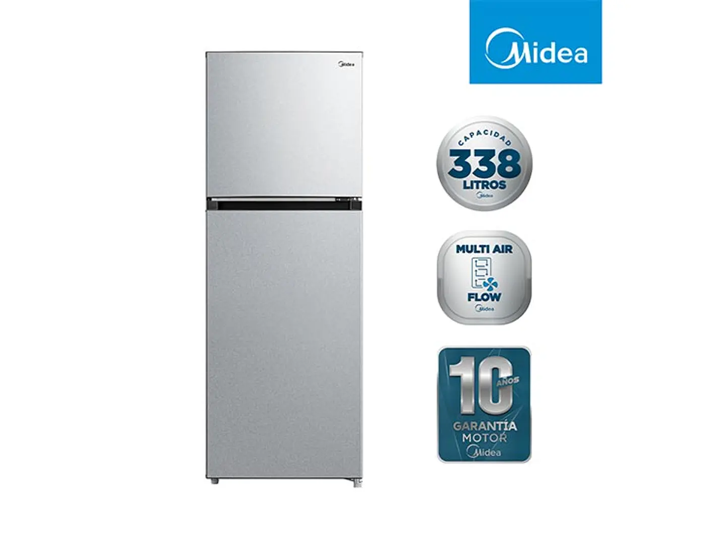 REFRIGERADOR MIDEA TOP FREEZER NO FROST 338 L TMF MDRT489MTE50 1