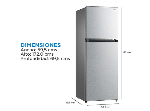 REFRIGERADOR MIDEA TOP FREEZER NO FROST 338 L TMF MDRT489MTE50