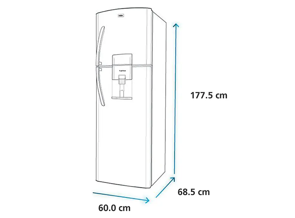 REFRIGERADOR MABE TOP FREEZER NO FROST 292 L RMA300FWUT NF PLATA 8