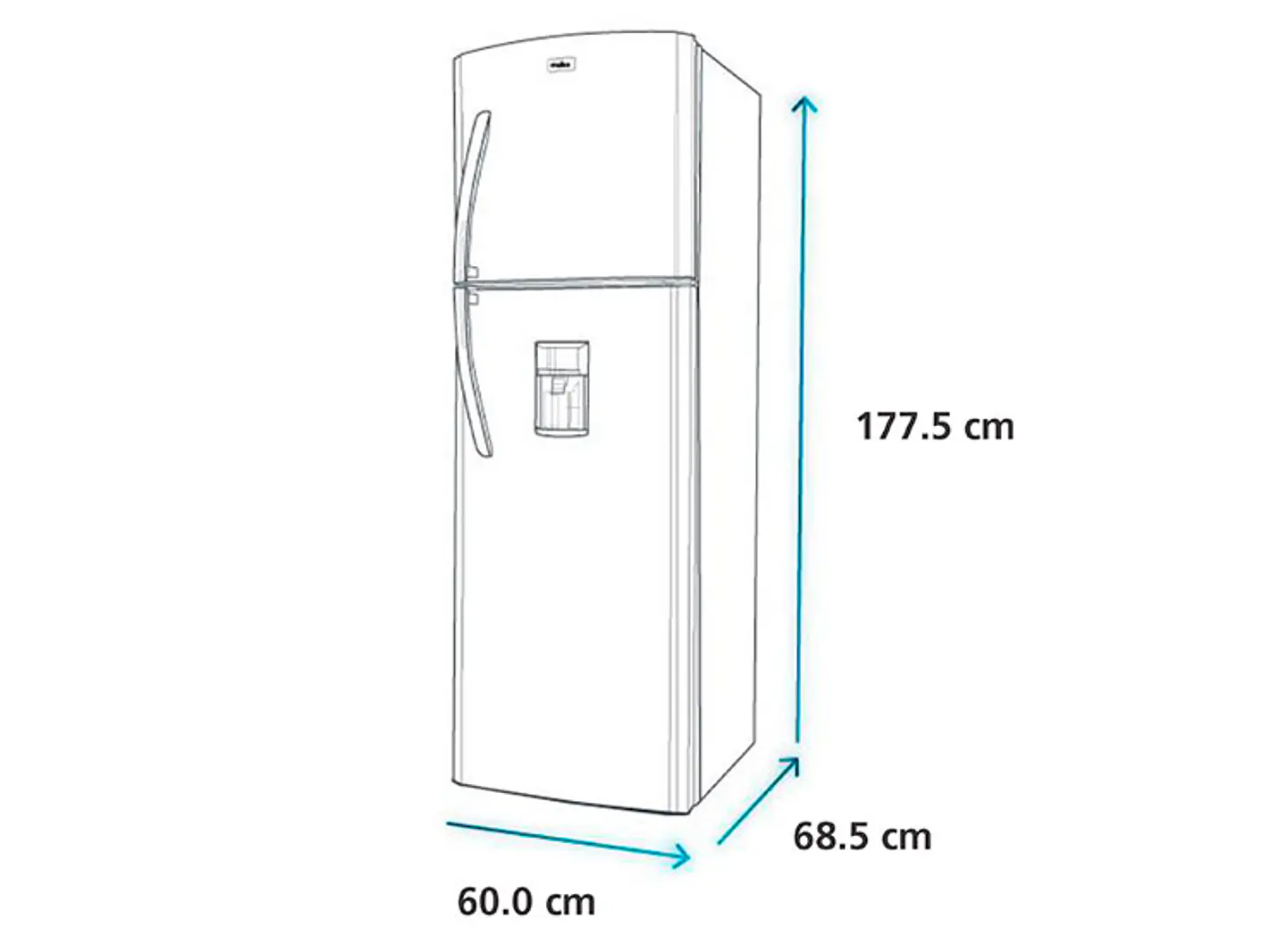 REFRIGERADOR MABE TOP MOUNT FREEZER NO FROST 300 L RMA300FWUC 7