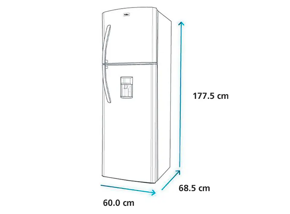 REFRIGERADOR MABE TOP MOUNT FREEZER NO FROST 300 L RMA300FWUC 7