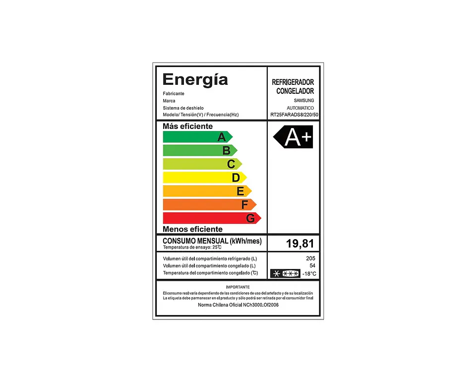 REFRIGERADOR SAMSUNG TOP MOUNT 255LTS NO FROST 8