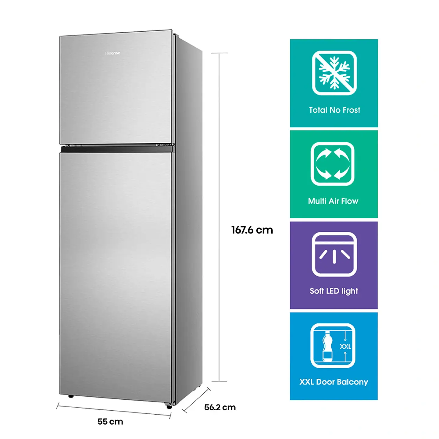 REFRIGERADOR HISENSE TOP MOUNT FREEZER NO FROST 246 L RT320NV RT320 2
