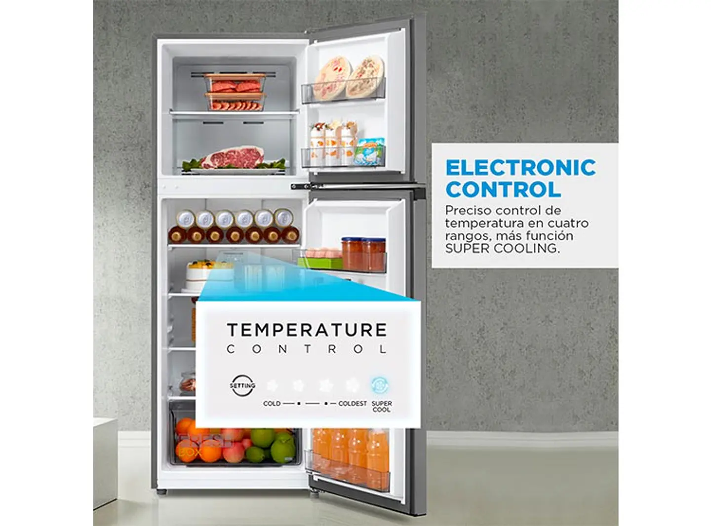 REFRIGERADOR MIDEA TOP FREEZER NO FROST 236 L TMF MDRT346MTF50 4