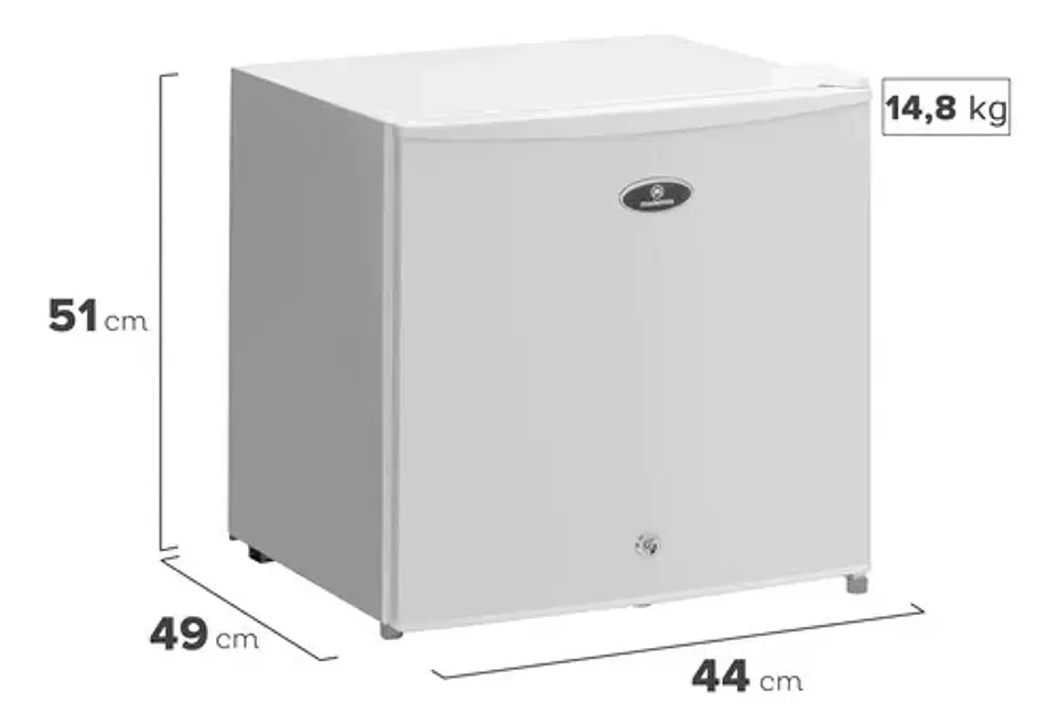 FRIGOBAR MADEMSA PEQUEÑO CON LLAVE 41 LITROS BLANCO CELSIUS 4