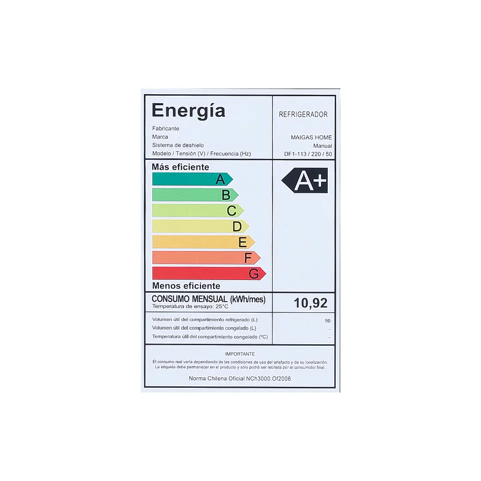FRIGOBAR 90 LTS DF1-113 5