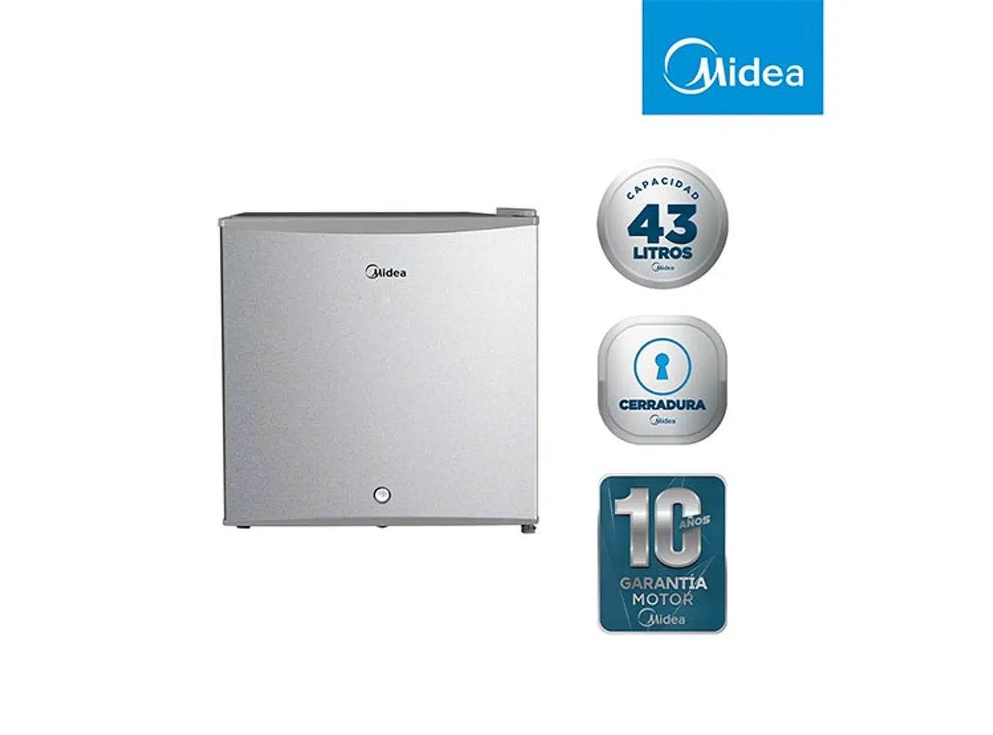 FRIGOBAR MIDEA 43 L FRÍO DIRECTO MDRD86FGE50 2