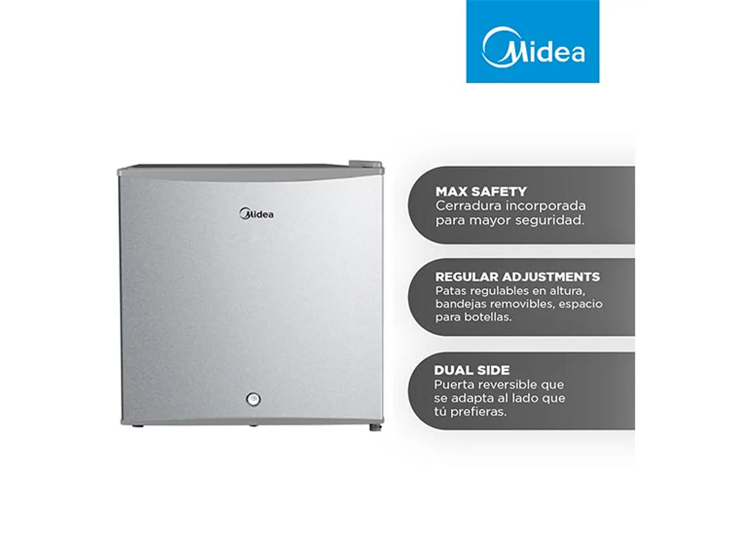 FRIGOBAR MIDEA 43 L FRÍO DIRECTO MDRD86FGE50 8