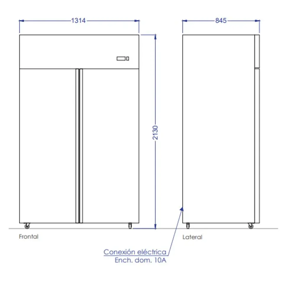 CONGELADOR VERTICAL 2 PUERTAS 1300 LITROS 6