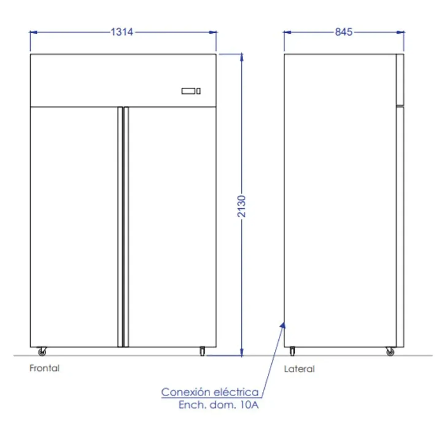 CONGELADOR VERTICAL 2 PUERTAS 1300 LITROS 7