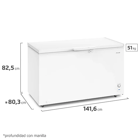 CONGELADOR FREEZER FENSA HORIZONTAL 418L FRÍO DIRECTO Z400D