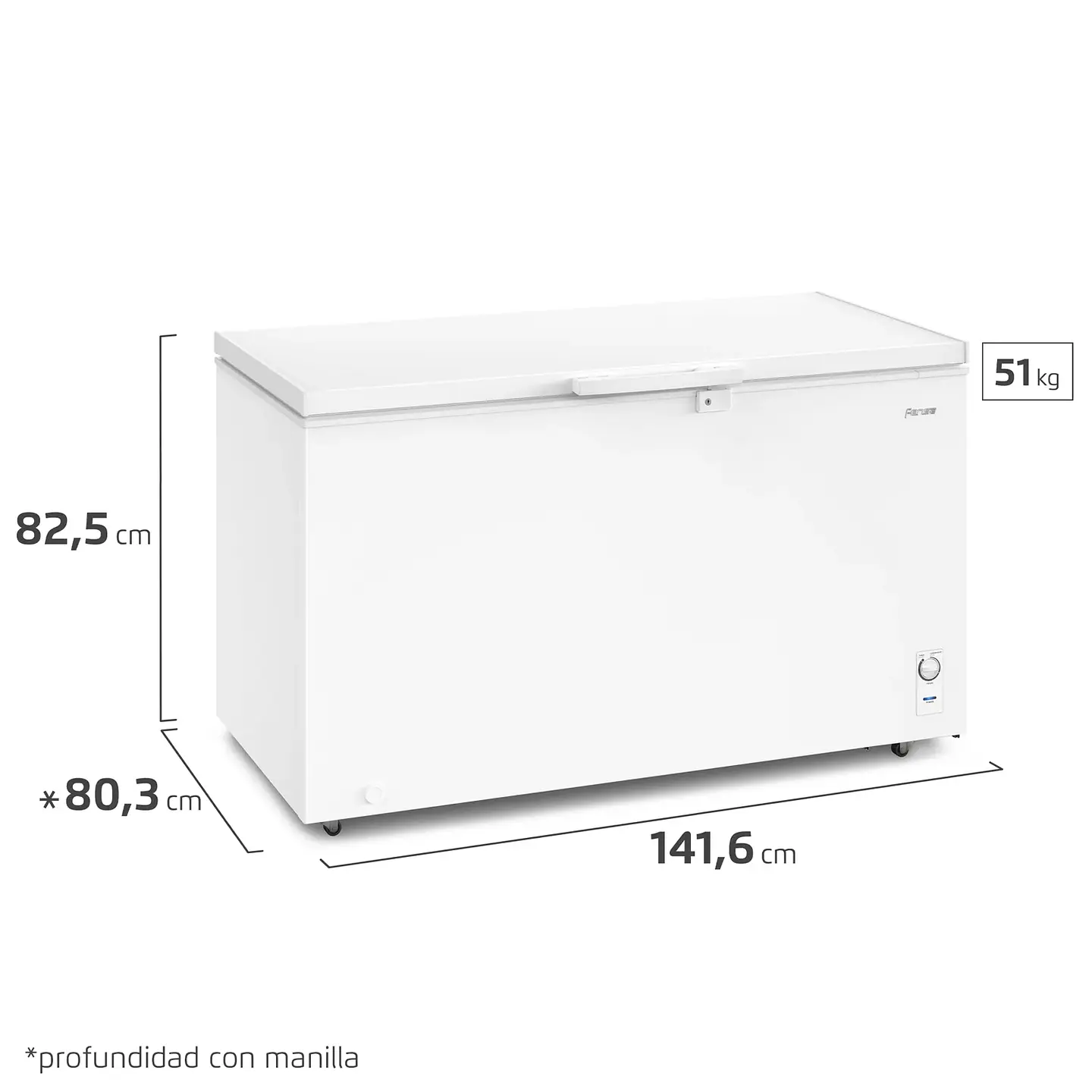 CONGELADOR FREEZER FENSA HORIZONTAL 418L FRÍO DIRECTO Z400D 2