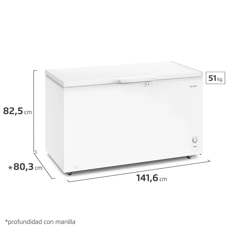 CONGELADOR FREEZER FENSA HORIZONTAL 418L FRÍO DIRECTO Z400D 2