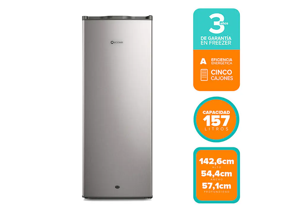 CONGELADOR VERTICAL MADEMSA 157 L FRÍO DIRECTO M-265V 1