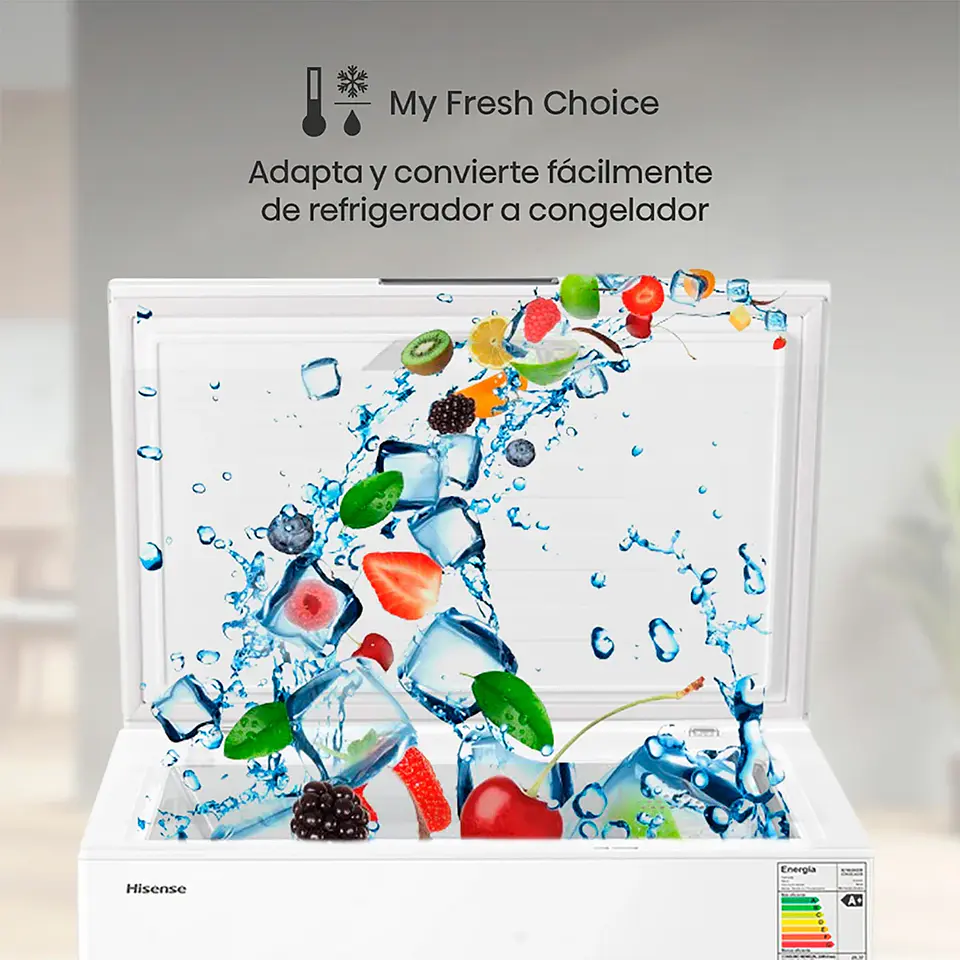 FREEZER HORIZONTAL HISENSE 297 L FRÍO DIRECTO FC-39DT BLANCO 7