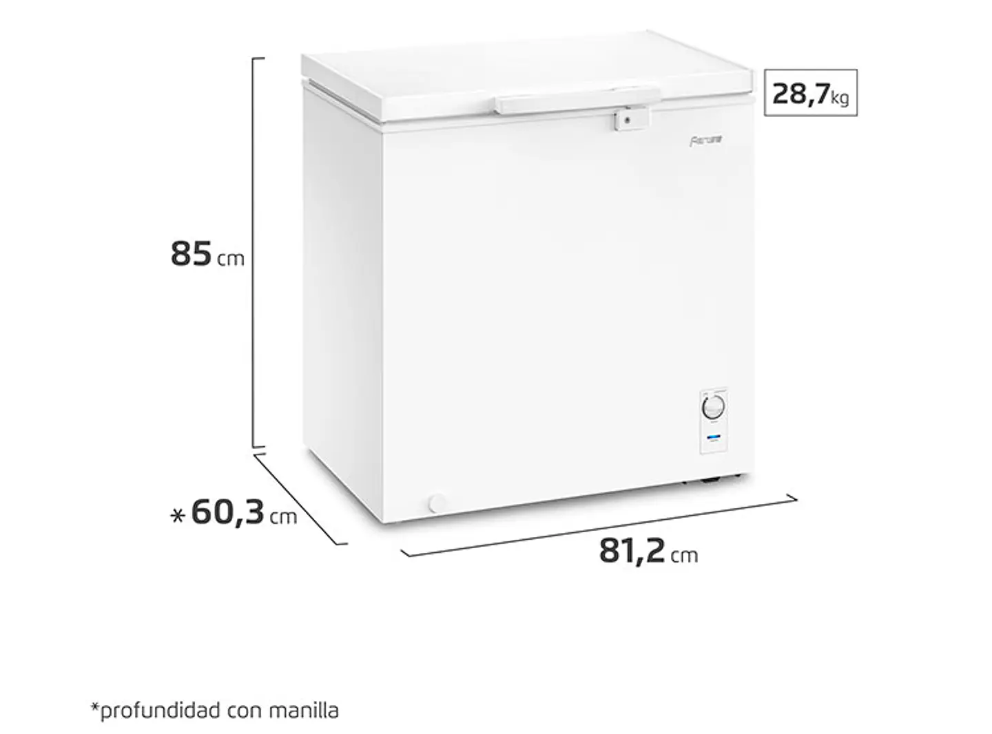 FREEZER HORIZONTAL FENSA 198 L DUAL Z200D 4