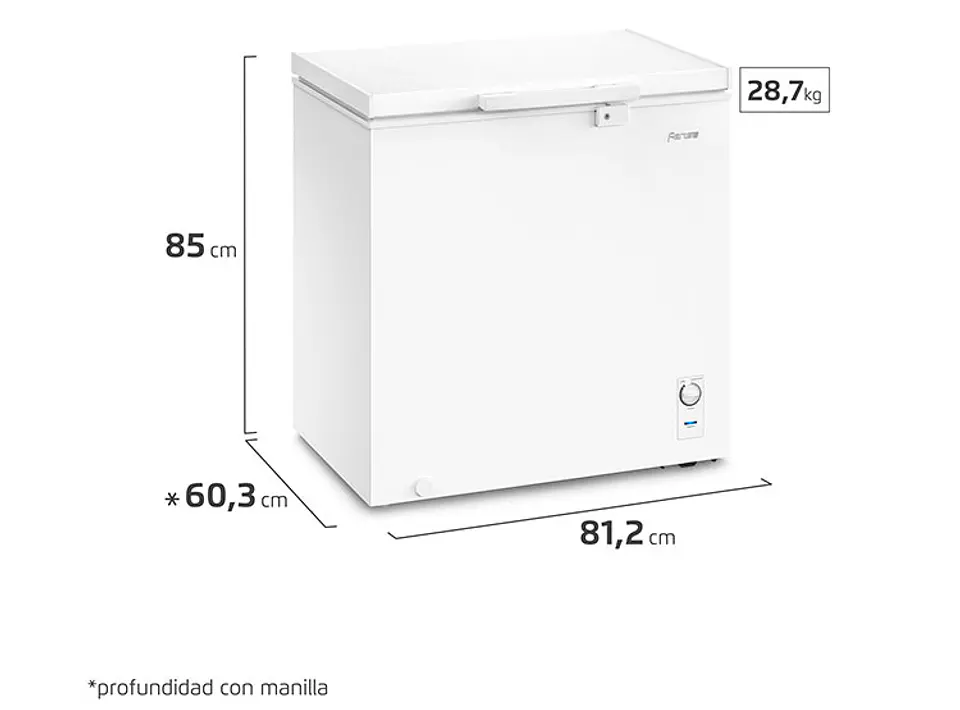 FREEZER HORIZONTAL FENSA 198 L DUAL Z200D 4