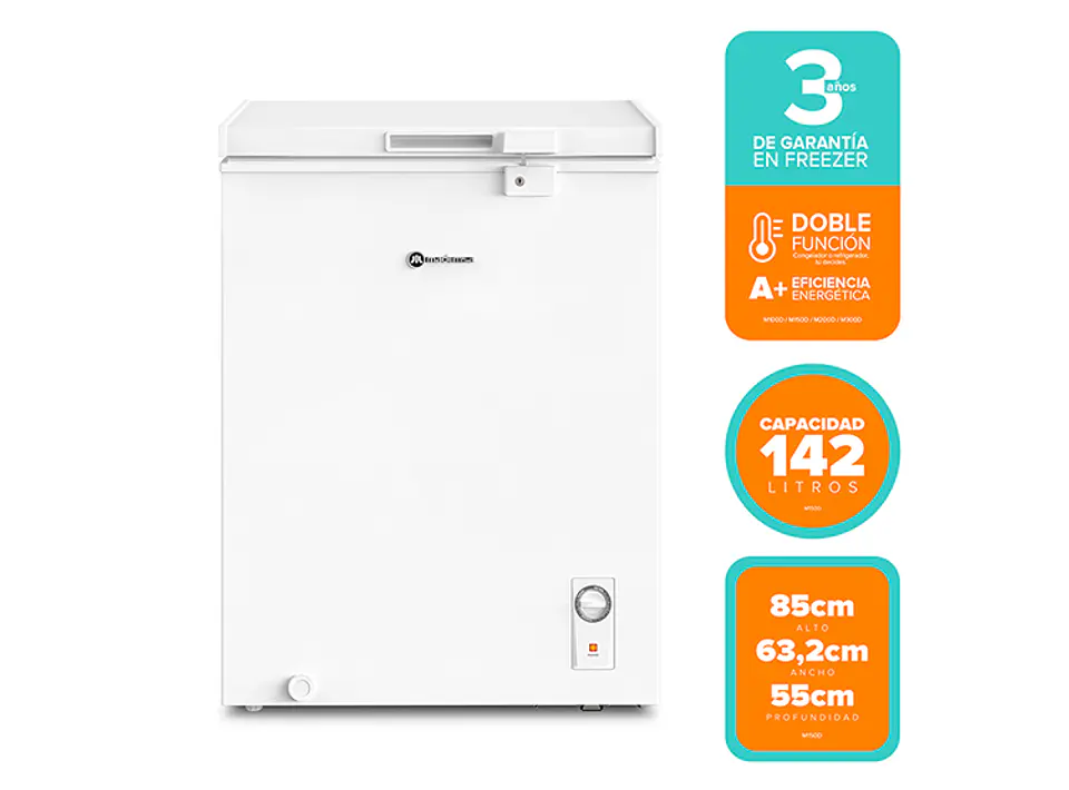 FREEZER HORIZONTAL MADEMSA 142 L FRÍO DIRECTO DUAL M150D 1