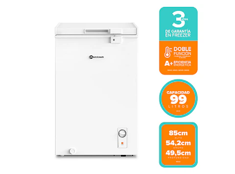 FREEZER HORIZONTAL MADEMSA 99 L FRÍO DIRECTO DUAL M100D