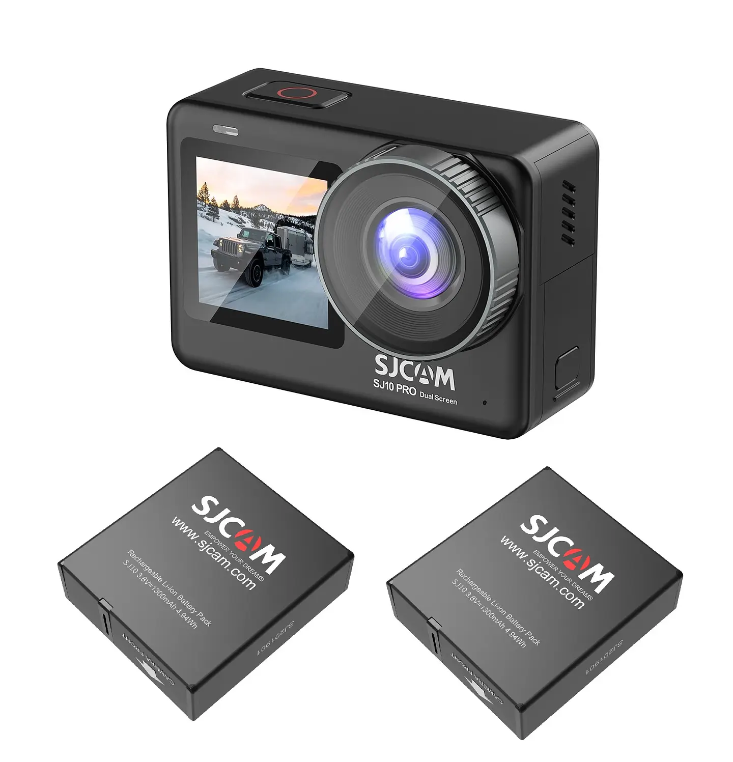 CÁMARA DEPORTIVA SJCAM SJ10 PRO 4K 60FPS WIFI ESTABILIZADOR GIROSCÓPICO 2 BATERIAS 1