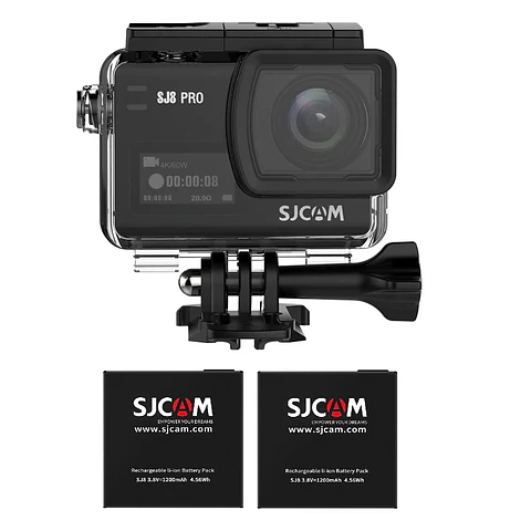 PACK CÁMARA SJCAM SJ8 PRO 4K 60FPS DUAL + 2 BATERIAS