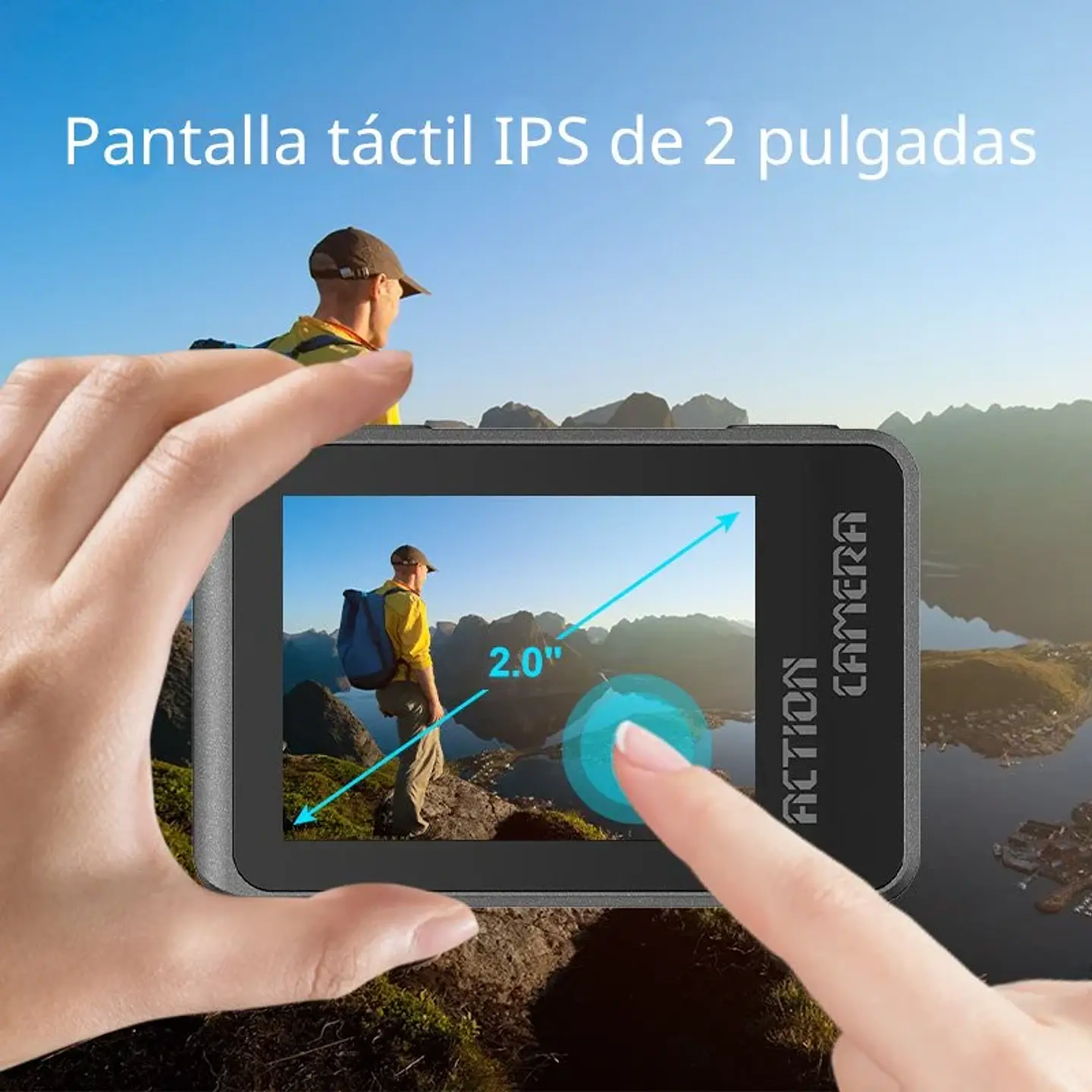 CÁMARA DEPORTIVA AUSEK 8K 50MP ULTRAHD CON ACCESORIOS ACCIÓN 9