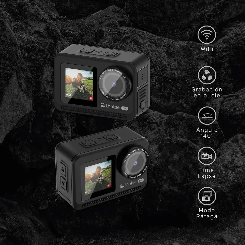 CÁMARA DE ACCIÓN 5K 60FTP ACCESORIOS PEAKPRO LHOTSE 3
