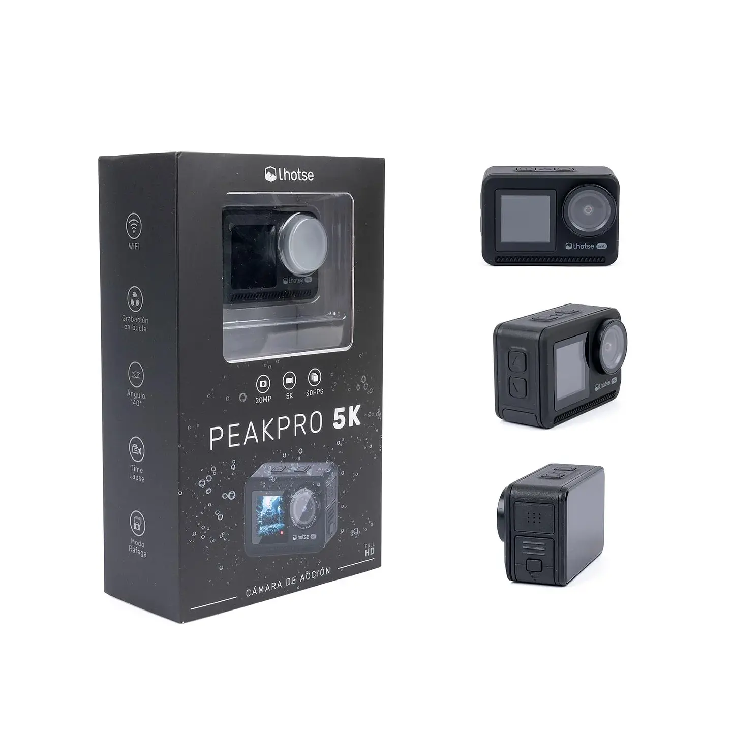CÁMARA DE ACCIÓN 5K 60FTP ACCESORIOS PEAKPRO LHOTSE 4