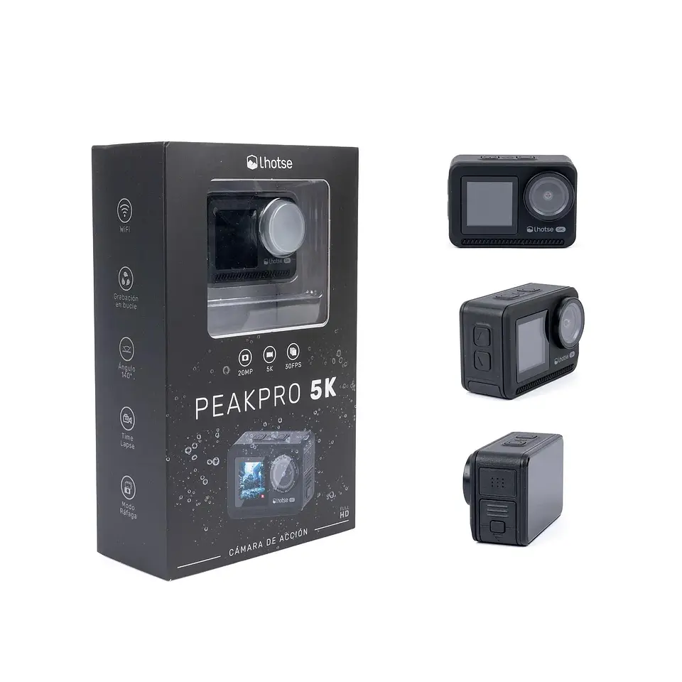 CÁMARA DE ACCIÓN 5K 60FTP ACCESORIOS PEAKPRO LHOTSE 4