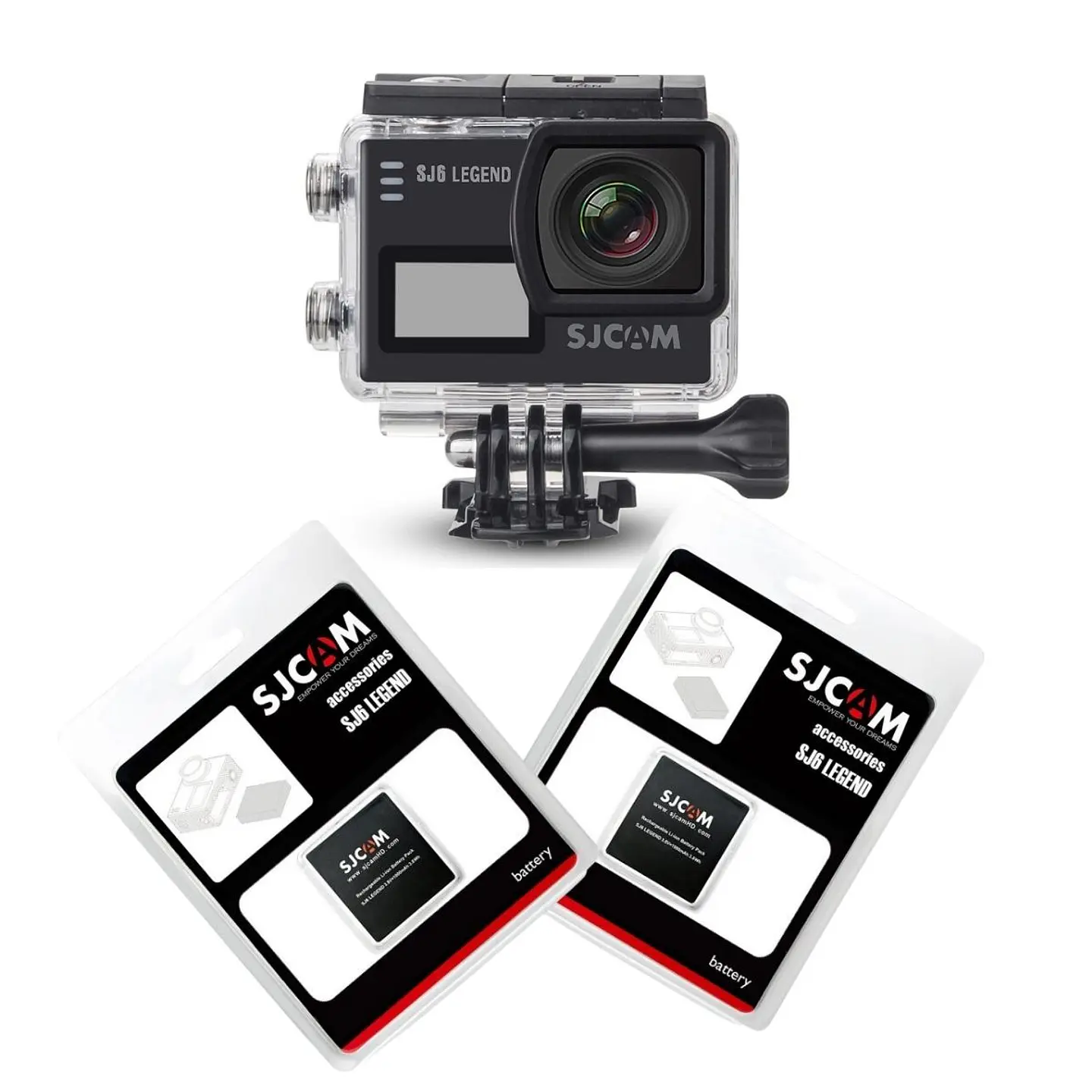 PACK CÁMARA DEPORTIVA SJCAM SJ6 LEGEND 4K WIFI ESTABILIZADOR GIROSCÓPICO MÁS 2 BÁTERÍAS 2