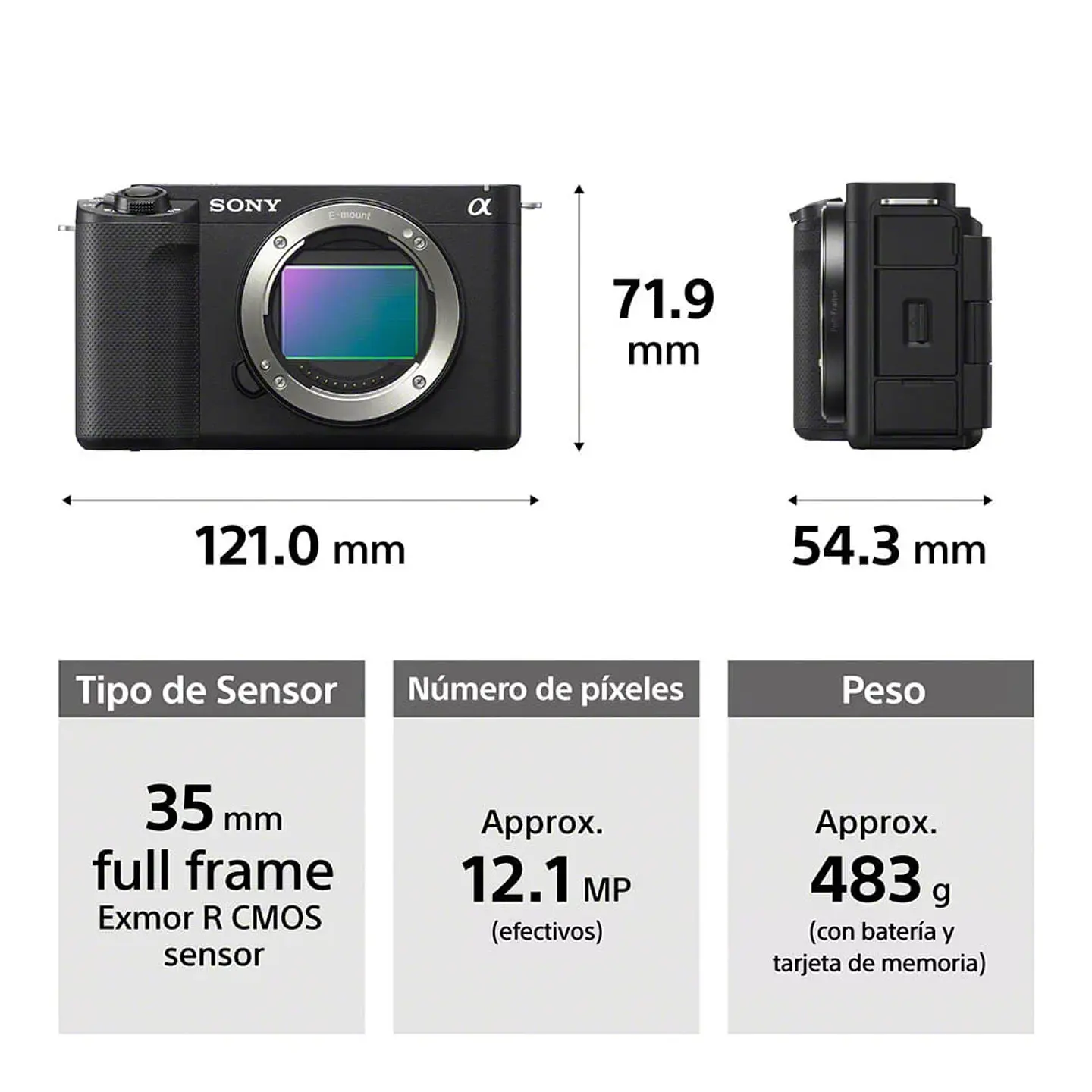 CAMARA VLOGGING FULL-FRAME ZV-E1 NEGRA 2