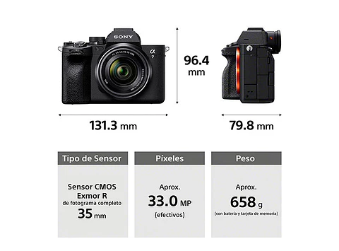 CAMARA HÍBRIDA SONY ILCE-7M4K FULL-FRAME ALPHA 7 IV