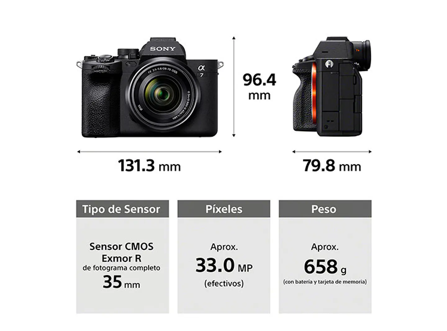 CAMARA HÍBRIDA SONY ILCE-7M4K FULL-FRAME ALPHA 7 IV 2