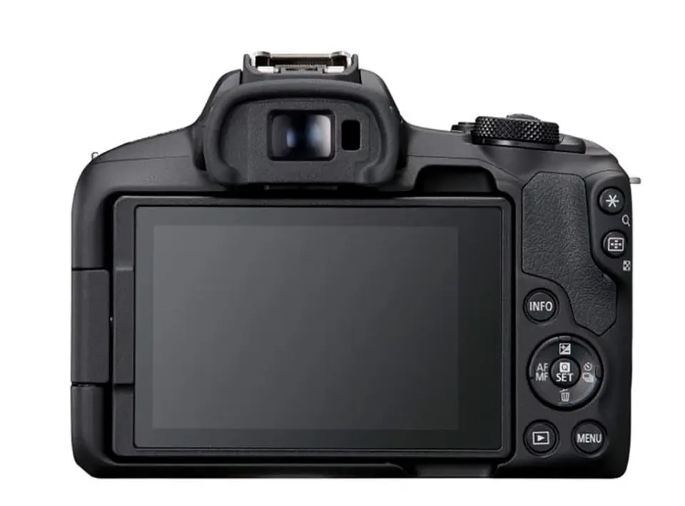 CÁMARA MIRRORLESS CANON R50 4K UHD 24.2 MP+ LENTE 18-45 + LENTE 55-210 5