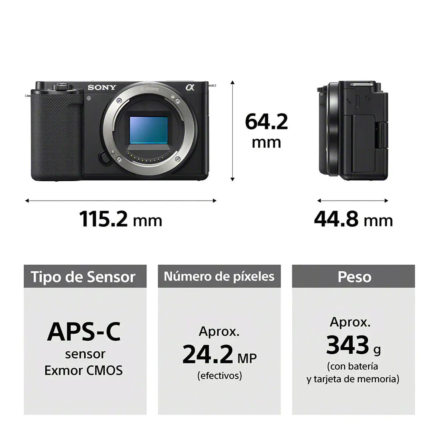 CAMARA APS-C ZV-E10 CON LENTE SELP1650 2